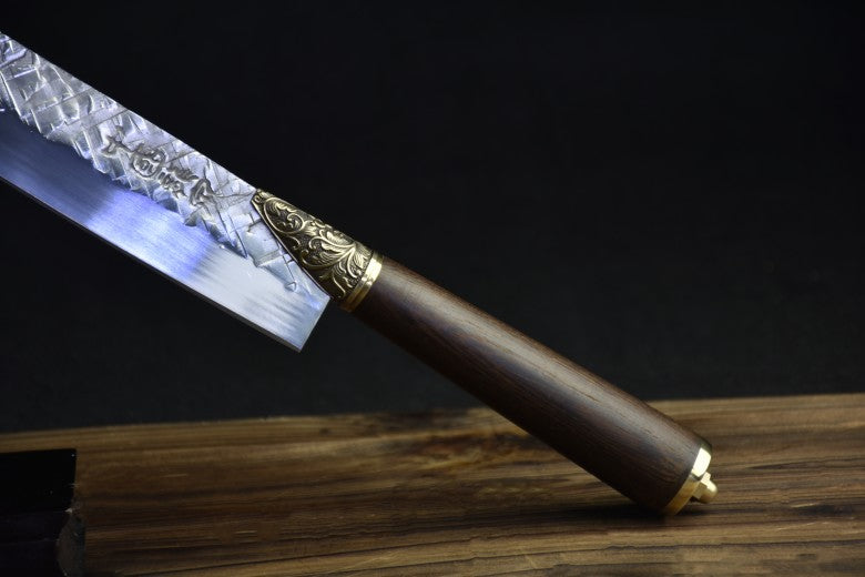 Fish Fillet Knife - Household Taiping Wealth Raw Fish Knife, 42.5cm, Silver
