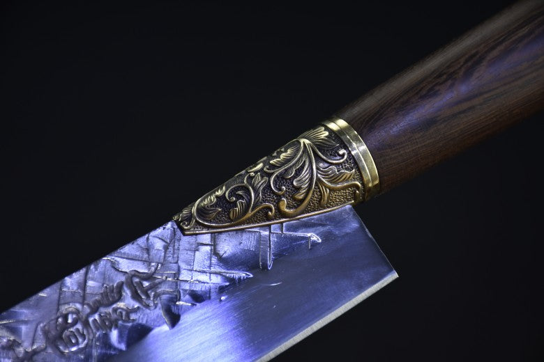 Fish Fillet Knife - Household Taiping Wealth Raw Fish Knife, 42.5cm, Silver