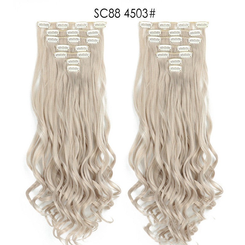 Long Curly Clip-In Hair Wig Patch for Women - High Temperature Silk, Natural Look