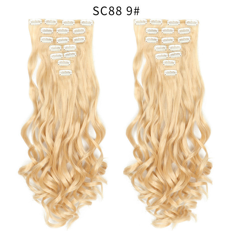 Long Curly Clip-In Hair Wig Patch for Women - High Temperature Silk, Natural Look