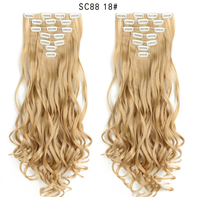 Long Curly Clip-In Hair Wig Patch for Women - High Temperature Silk, Natural Look