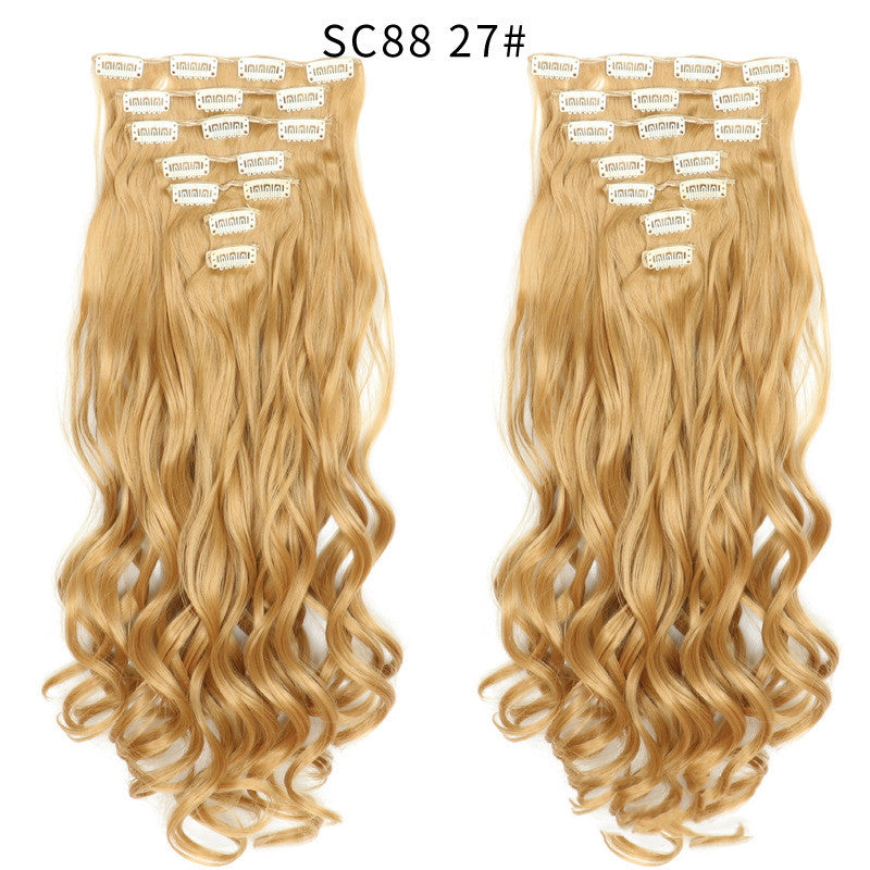 Long Curly Clip-In Hair Wig Patch for Women - High Temperature Silk, Natural Look