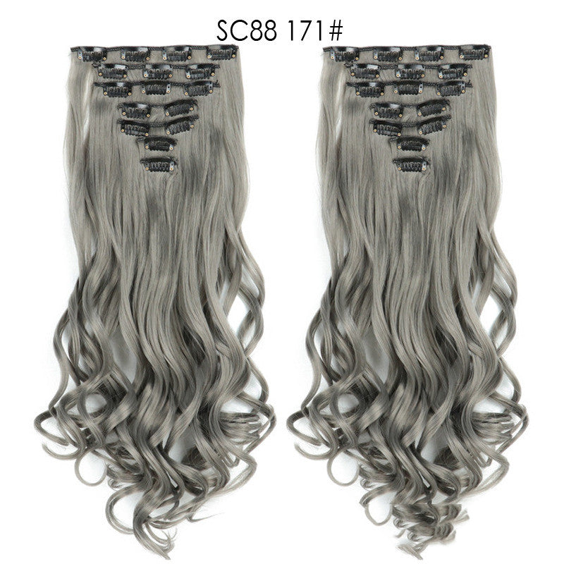 Long Curly Clip-In Hair Wig Patch for Women - High Temperature Silk, Natural Look
