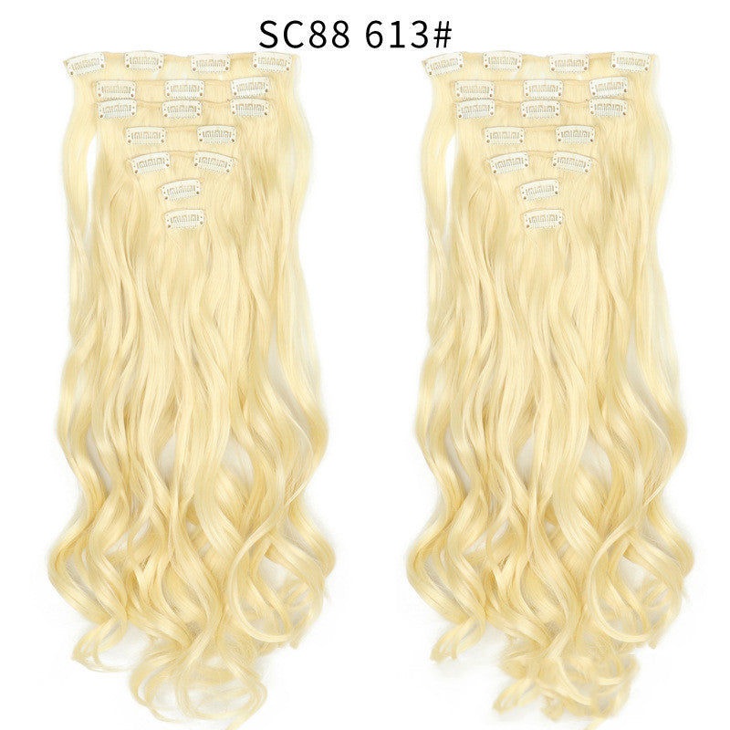 Long Curly Clip-In Hair Wig Patch for Women - High Temperature Silk, Natural Look