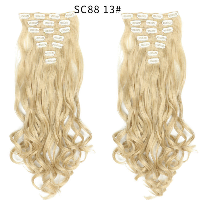 Long Curly Clip-In Hair Wig Patch for Women - High Temperature Silk, Natural Look