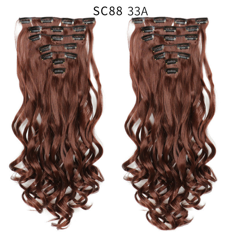 Long Curly Clip-In Hair Wig Patch for Women - High Temperature Silk, Natural Look