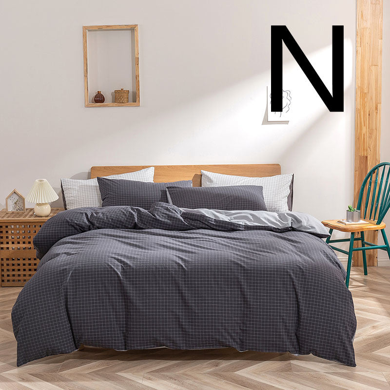 Washed Cotton Bedding Set Four-Piece Home Textiles Bed Cover & Sheets