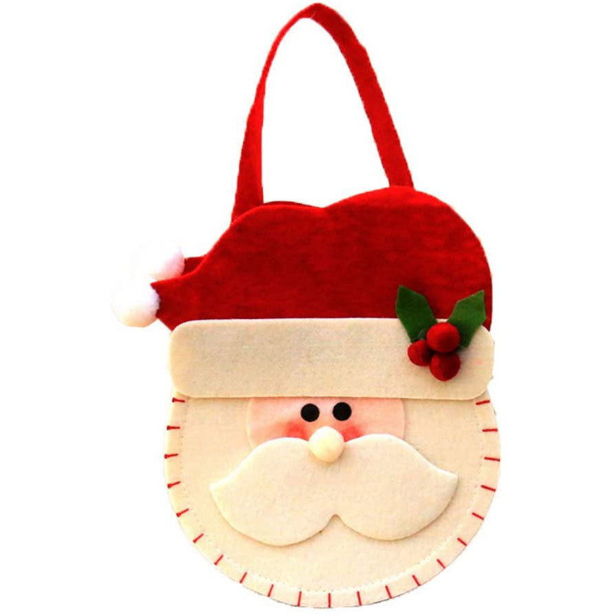 Christmas Candy Bag Felt Gift Bag Holiday Party Decoration Set - Santa, Elk, Snowman Styles
