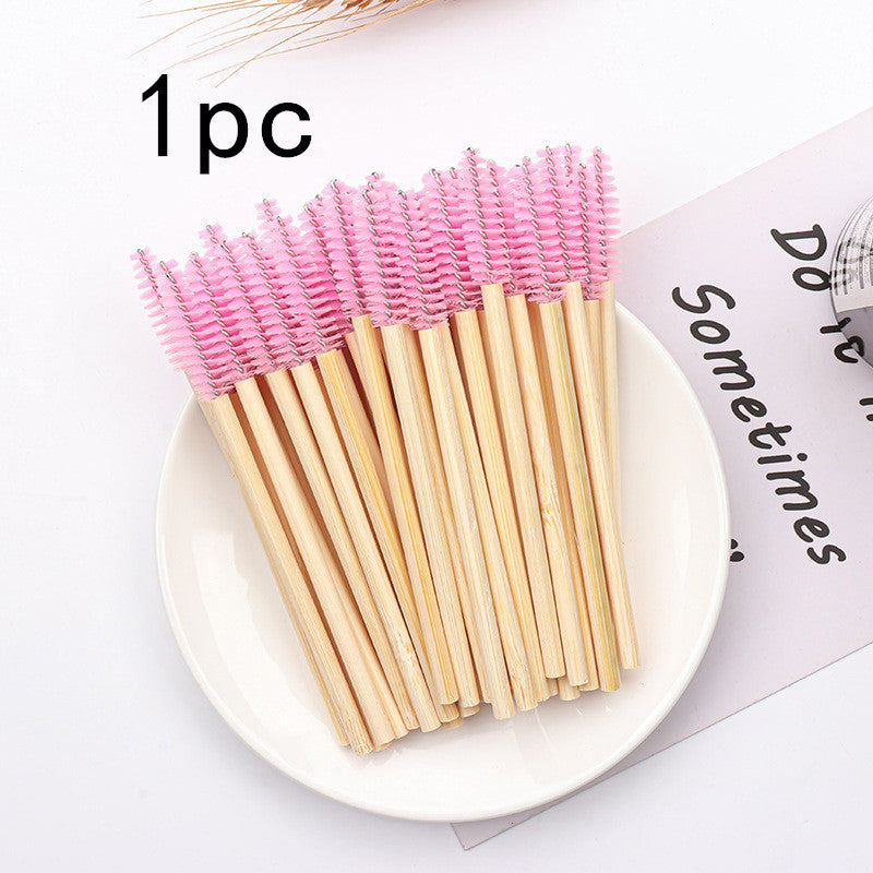 Disposable Eyelash Brush Set - Mini Nylon Makeup Tool for Lash Care, 50 Pack