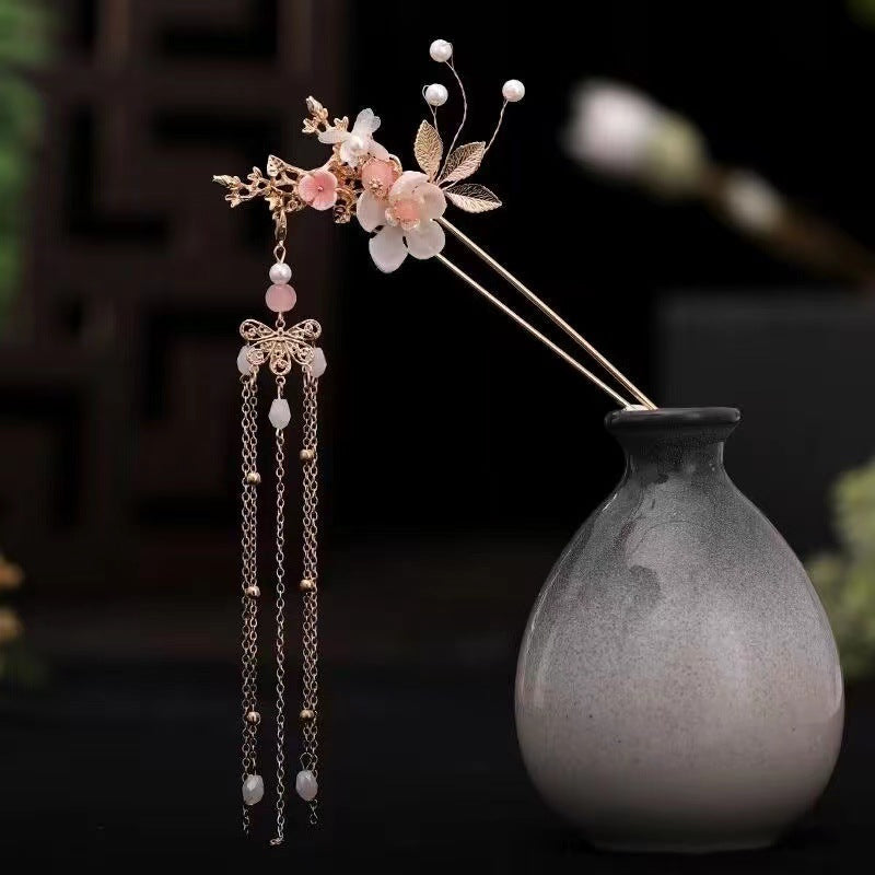 Hairpin Set - Natural Style, Pink