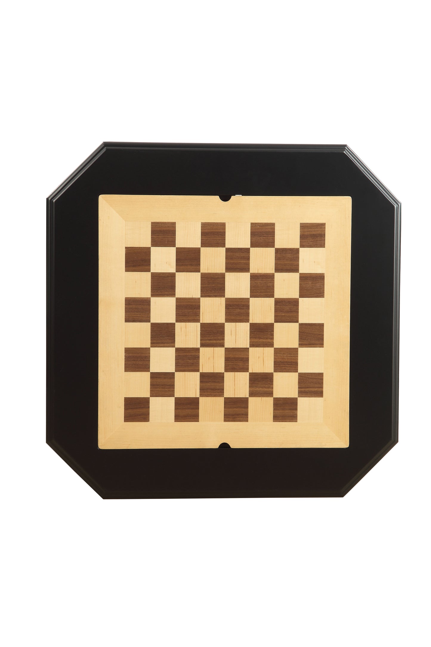 Bishop Black Finish Reversible Chess Checker Game Table with Game Tray