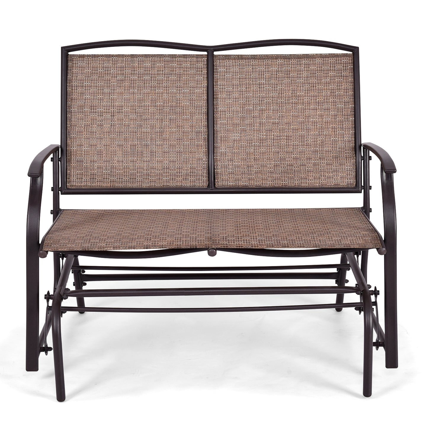 Outdoor Iron Rocking Chair for Patio and Lawn - Seats 2