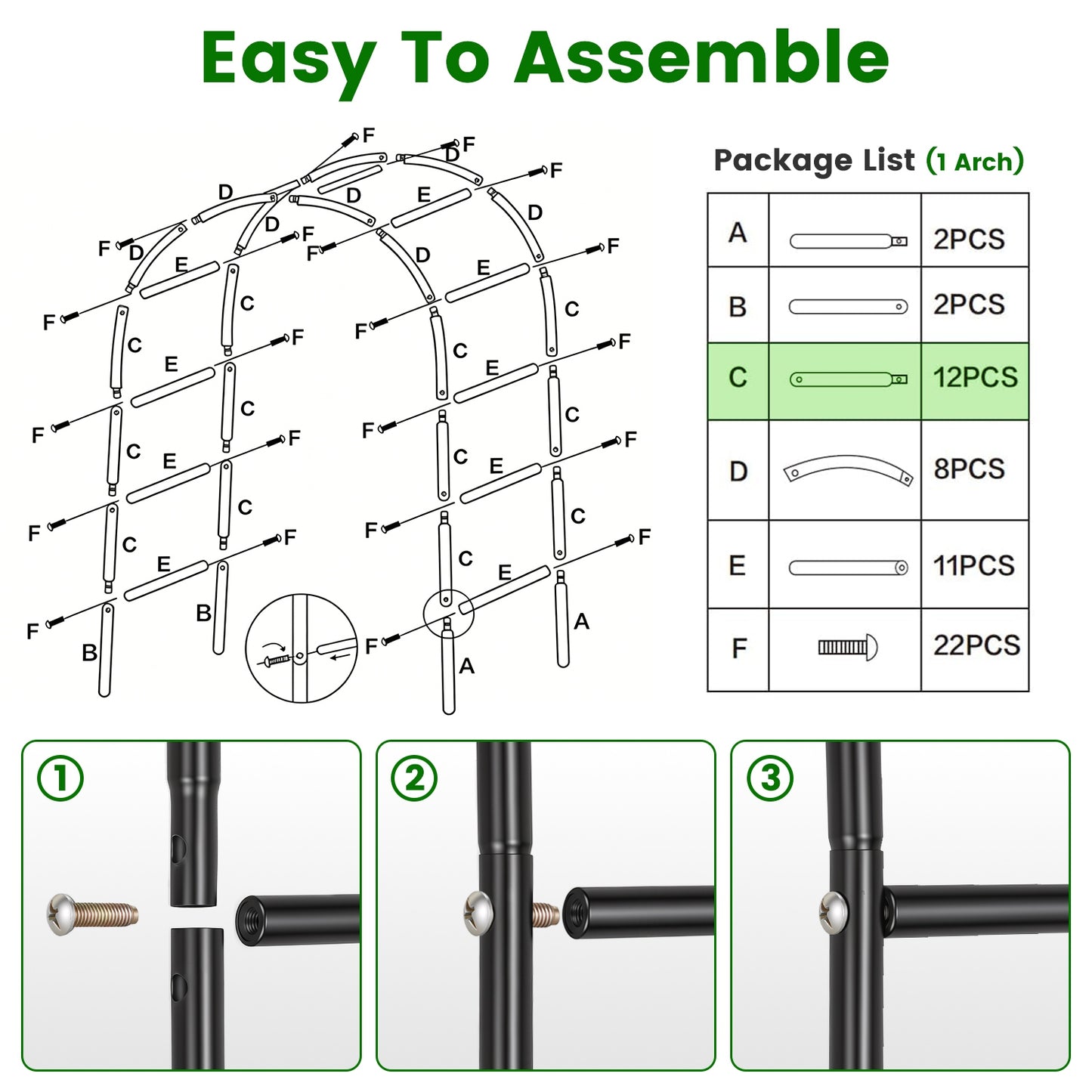 Adjustable Metal Garden Arch for Climbing Plants & Wedding Decor - 7.87ft x 4.59ft