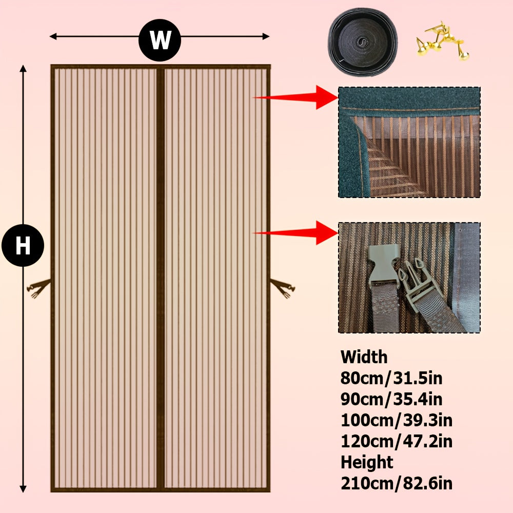 Magnetic Mosquito Screen Door - Diamond Mesh, No Drilling, Breathable Insect-proof Mesh