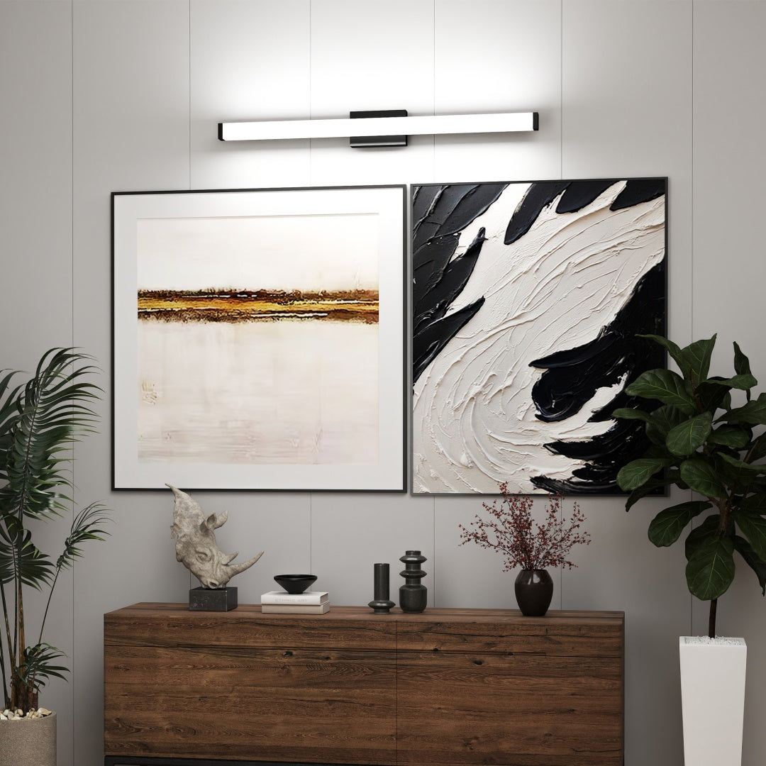 Black LED Bathroom Vanity Light Bar 41 Inch Over Mirror Modern Wall Lamp