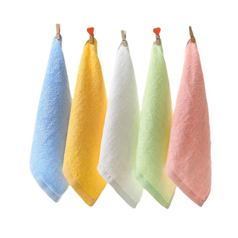 Absorbent Face Towel Small Square Bamboo Fiber Home Textiles 1-10pcs