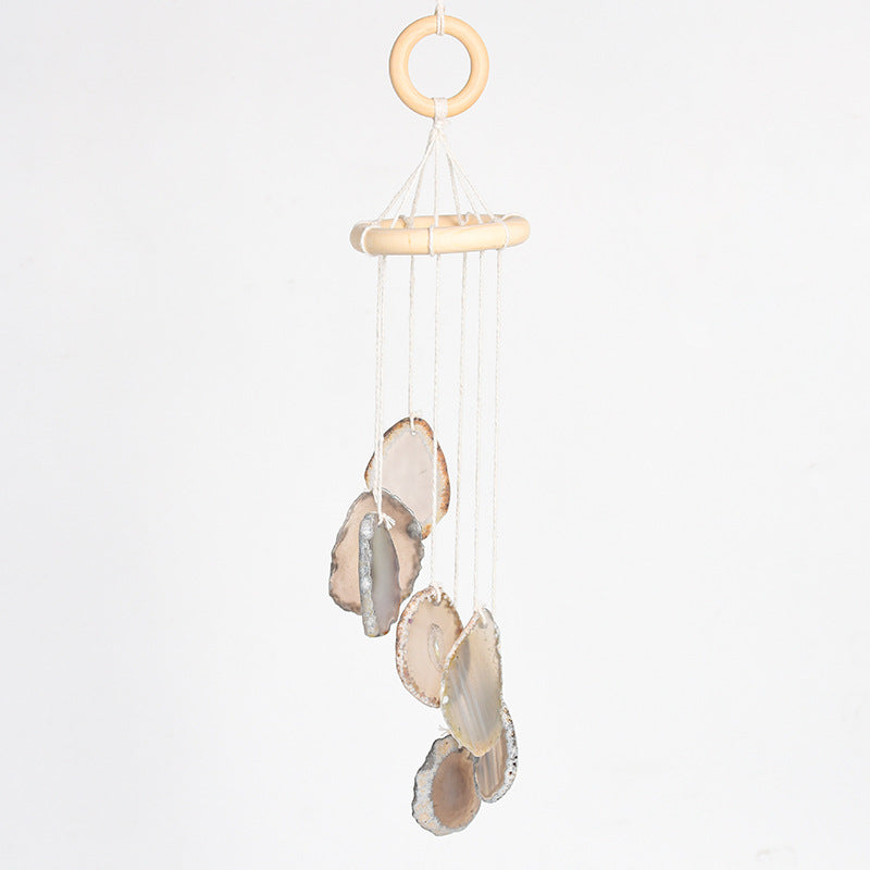 Agate Slice Wind Chimes - Irregular Color Crystal Home Decor