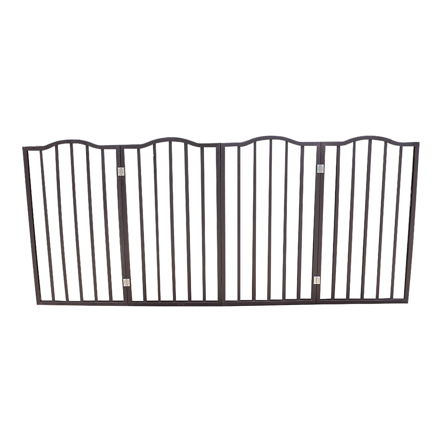 Folding Wooden Pet Gate for Doorways and Stairs - Adjustable, No Installation