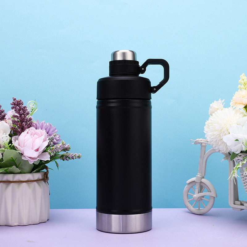 304 Stainless Steel Double-Wall Insulated Travel Mug with Flip-Top Lid