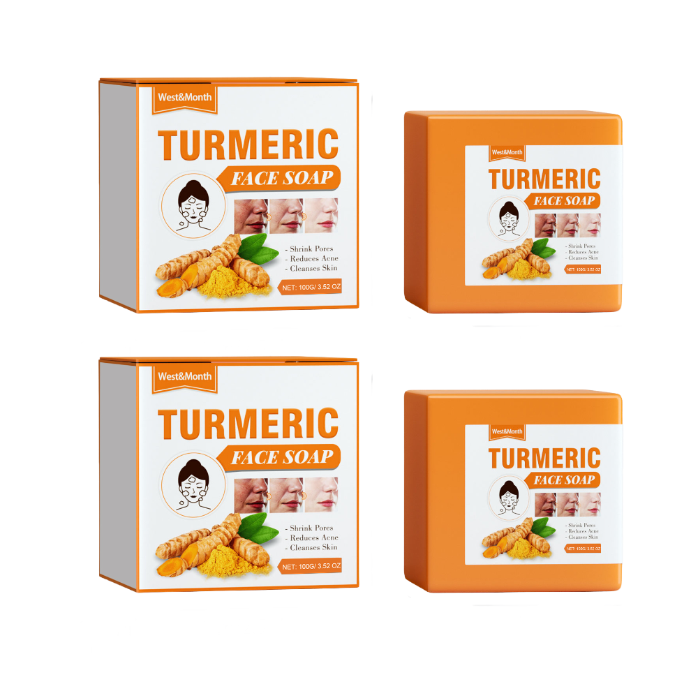 Turmeric Facial Cleansing Soap for Blemish Reduction and Skin Repair