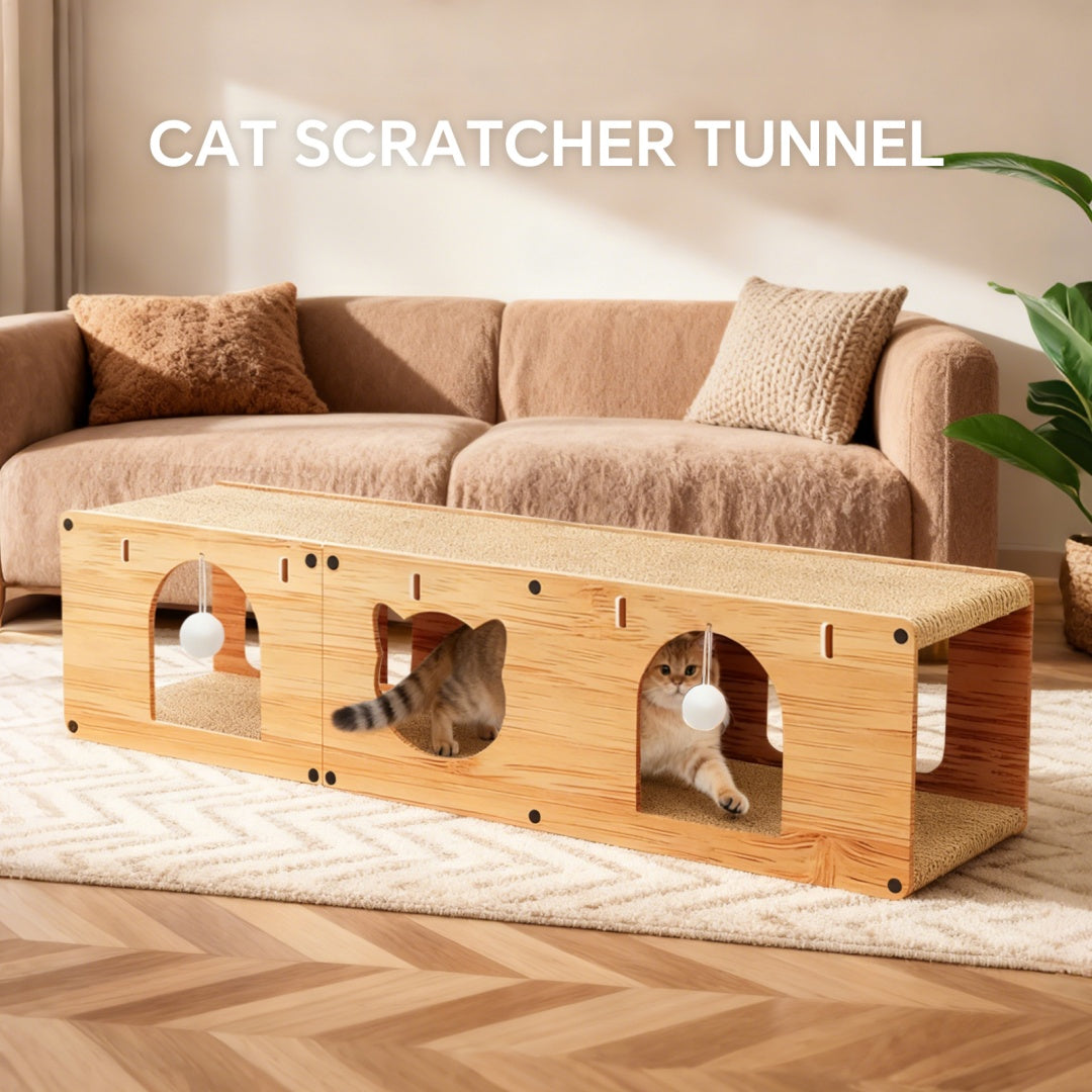 100-Meter Cat Tunnel for Indoor and Outdoor Play - Durable Pet House & Cage