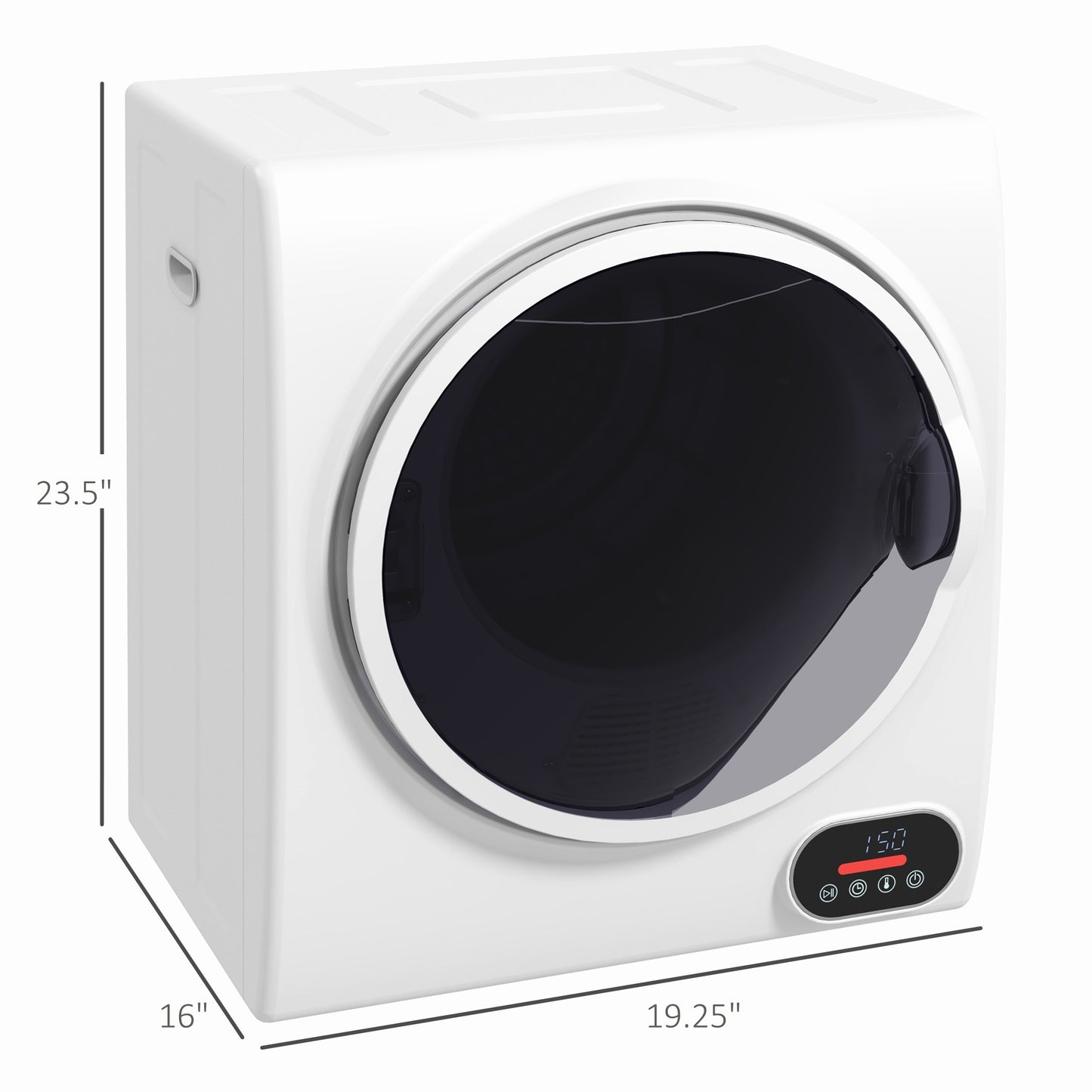 Portable Clothes Dryer 1.5 cu.ft Compact Laundry Dryer for Apartments Dorms RVs - White