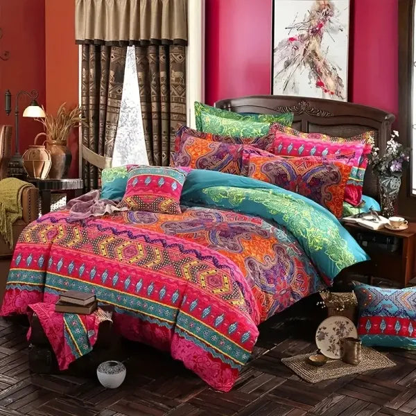 King Duvet Cover Set - 1 Duvet Cover & 2 Pillowcases - Geometry