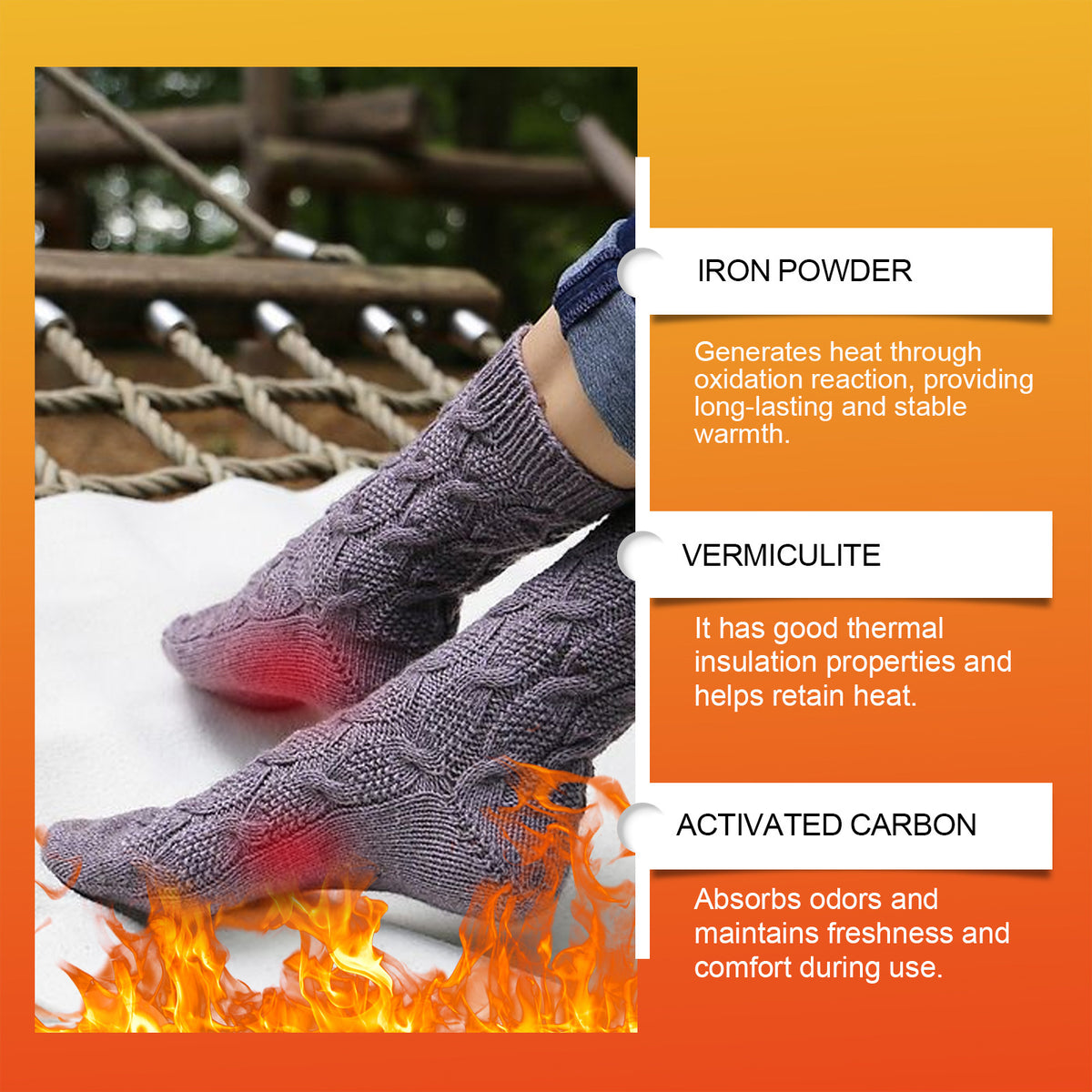 Disposable Foot Warmers - Breathable Heating Patches, 2 Pieces