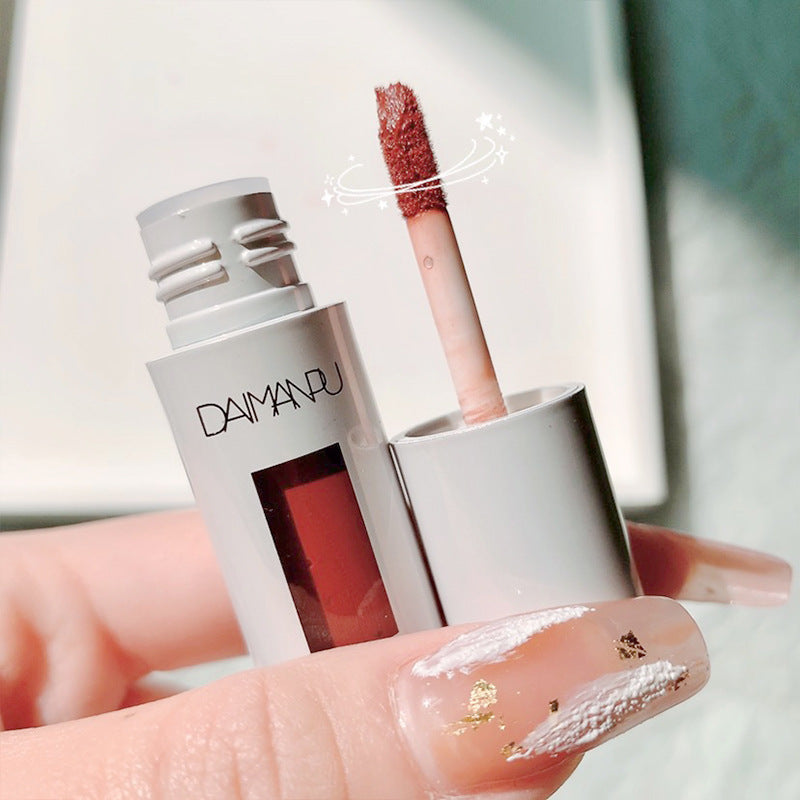 Velvet Matte Lip Lacquer - Soft Fog Finish, Red Tea Red Bean, 2.5g