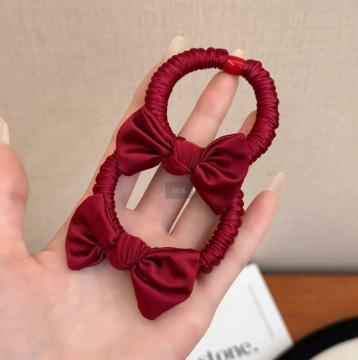 Black Fabric Hair Bow for Hair Accessories - Small Intestine Hair Circle