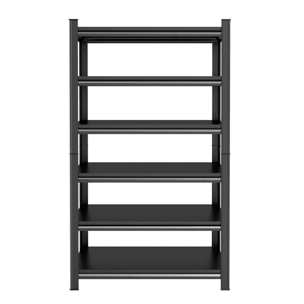 6-Tier Adjustable Metal Storage Rack - 82in High, Black