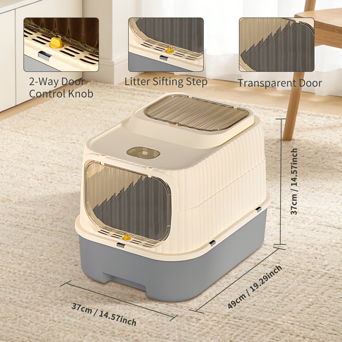 Cruiser Litter Box - Self Pickup Pet Furniture for Cats and Small Animals