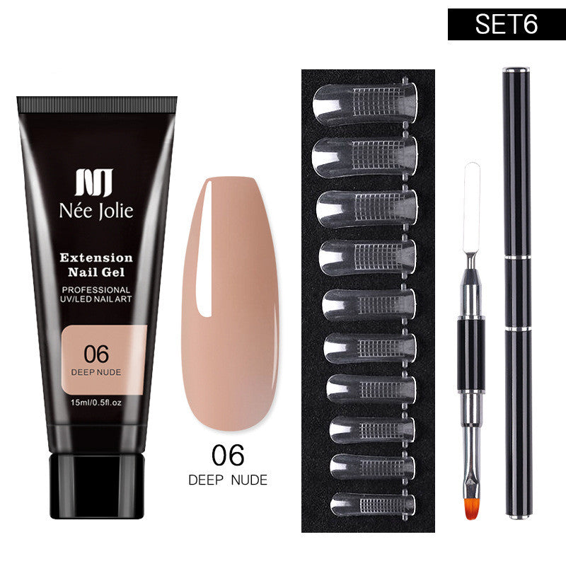 Nail Art Extension Glue Set with Brush & Sticker