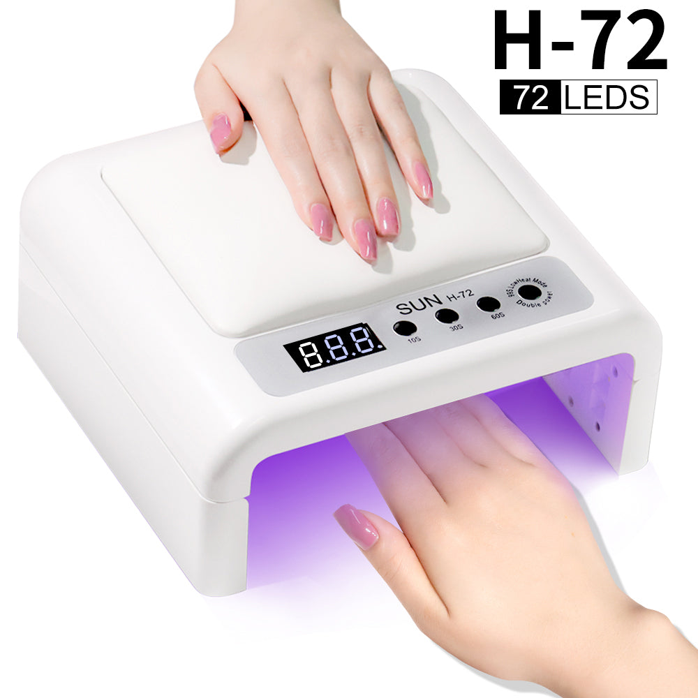 Professional 2-in-1 UV LED Nail Lamp with Arm Rest - White