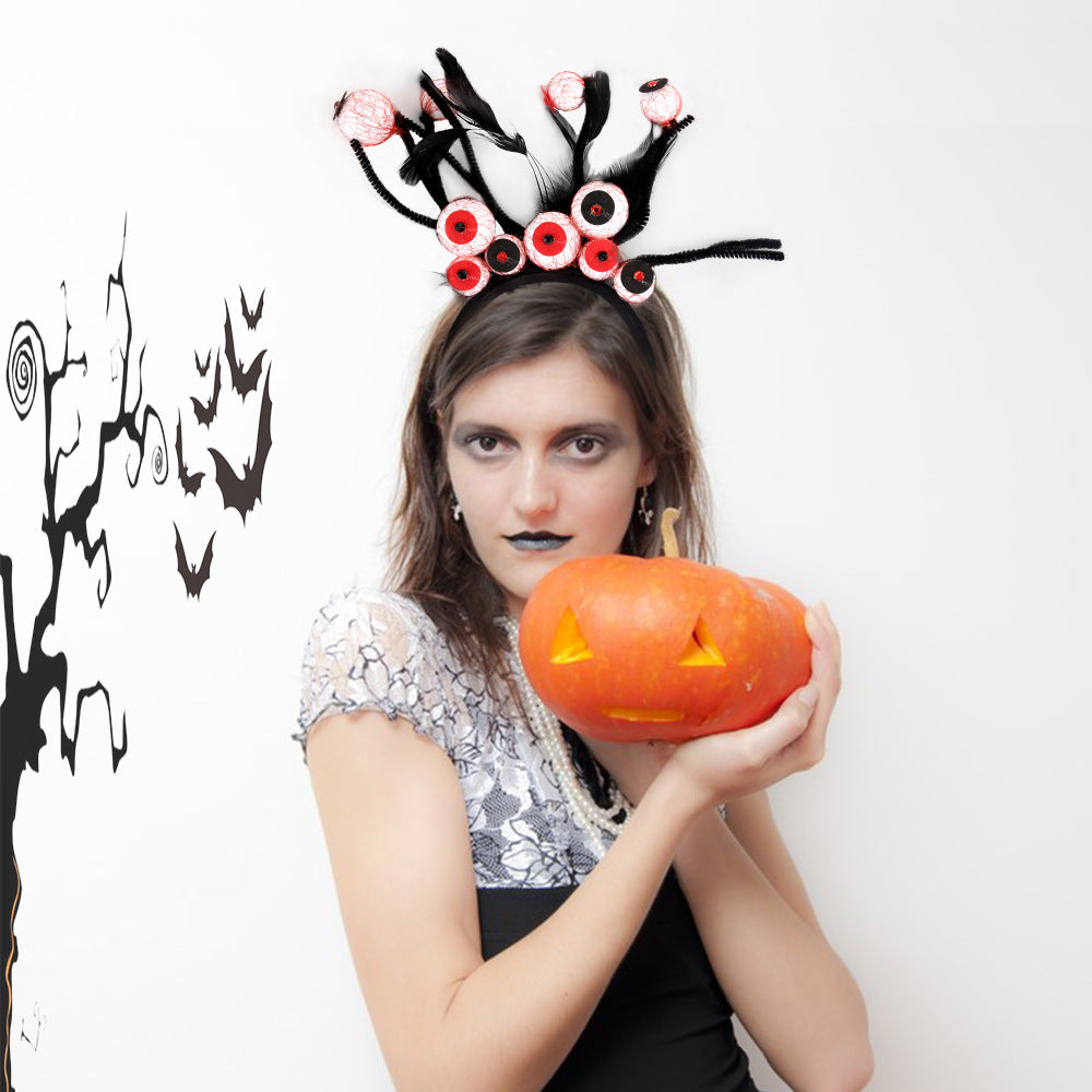 Children's Halloween Eyeball Headband - Black