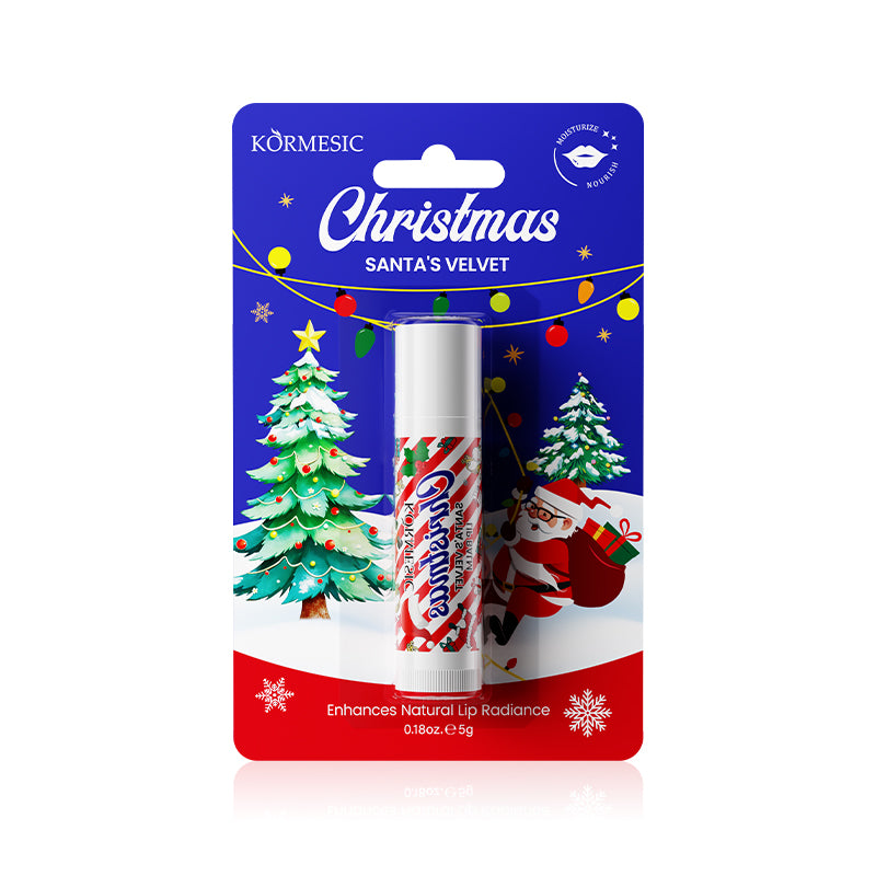 Santa Velvet Lip Balm Gift Set - 5g Holiday Lip Care