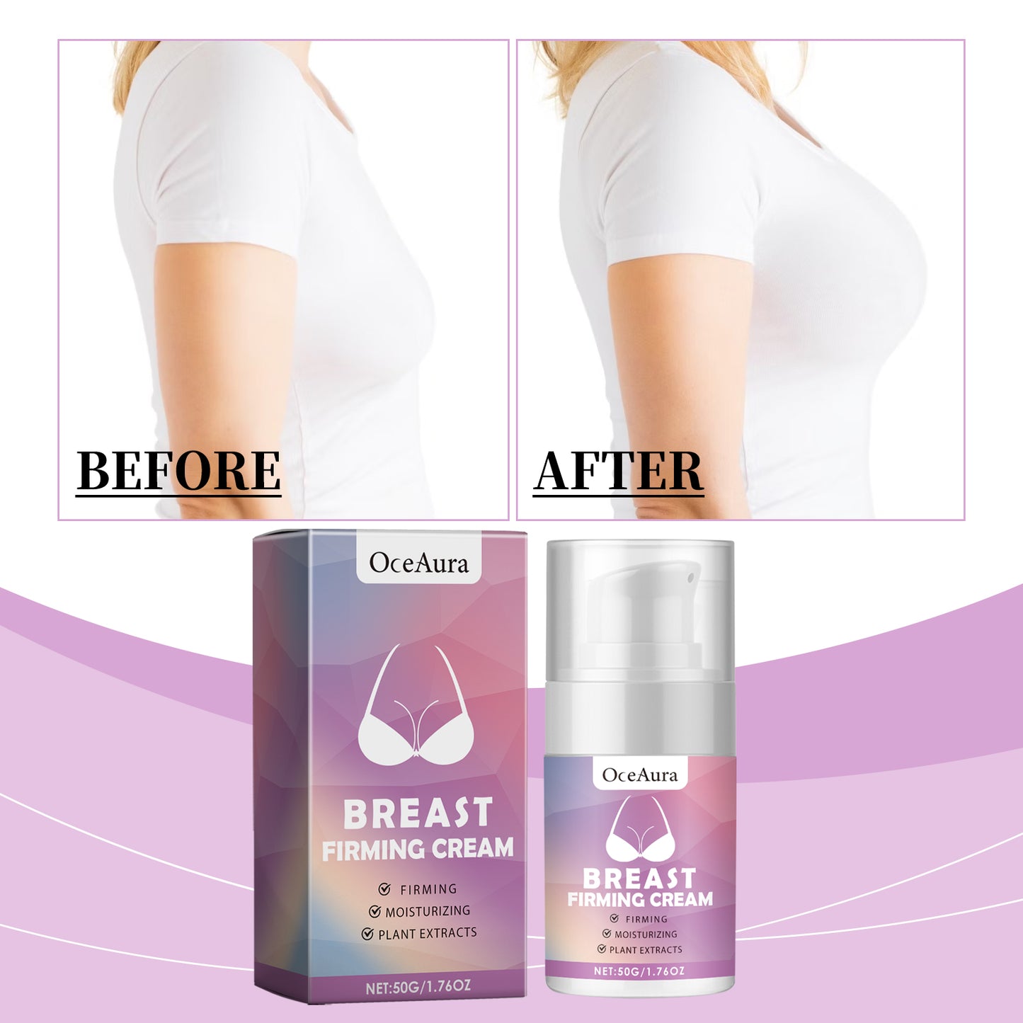 Breast Firming Cream with Collagen & Vitamin E - Moisturizing Body Care