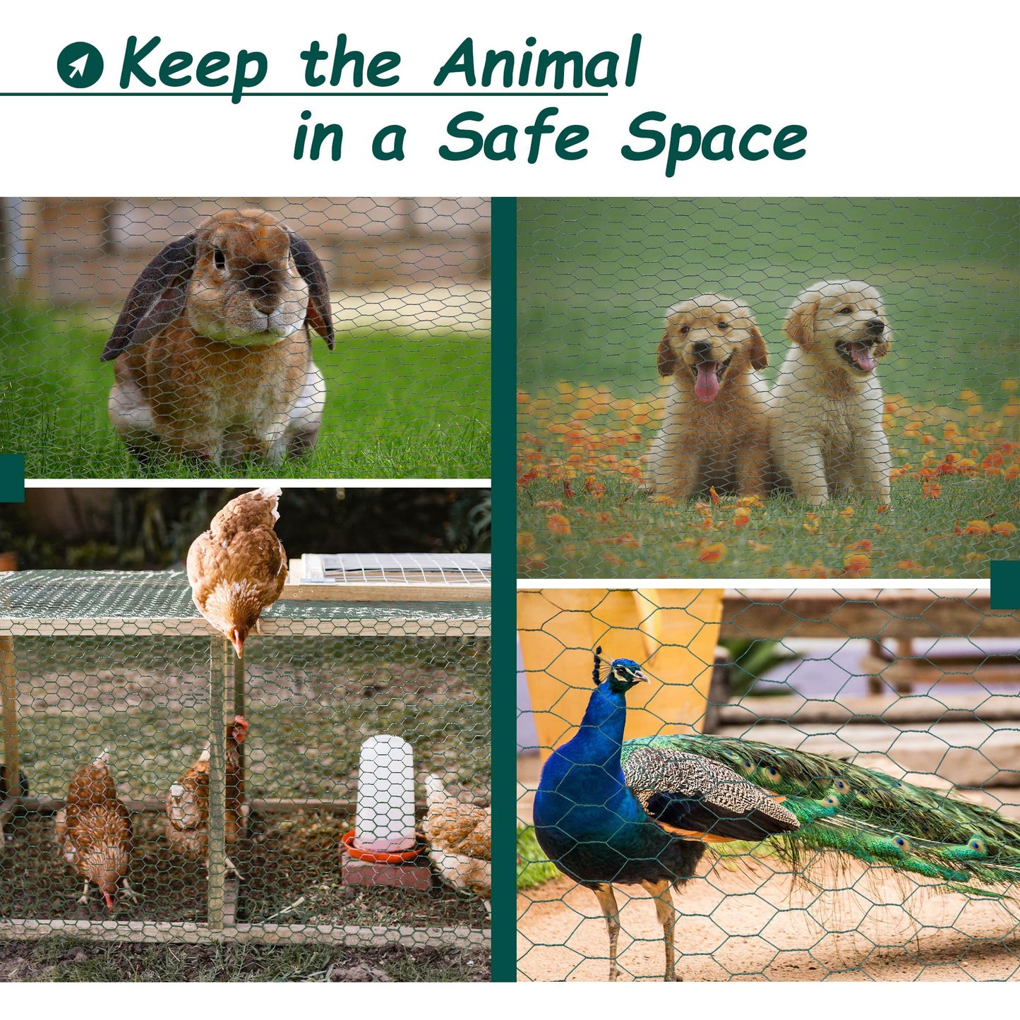 Heavy Zinc Coated Livestock & Animal Fencing for Yard Protection - Multiple Colors