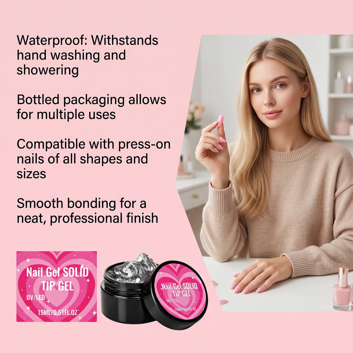 Nail Adhesive Glue for Wearable Nails - 15ml Strong Bonding Solution