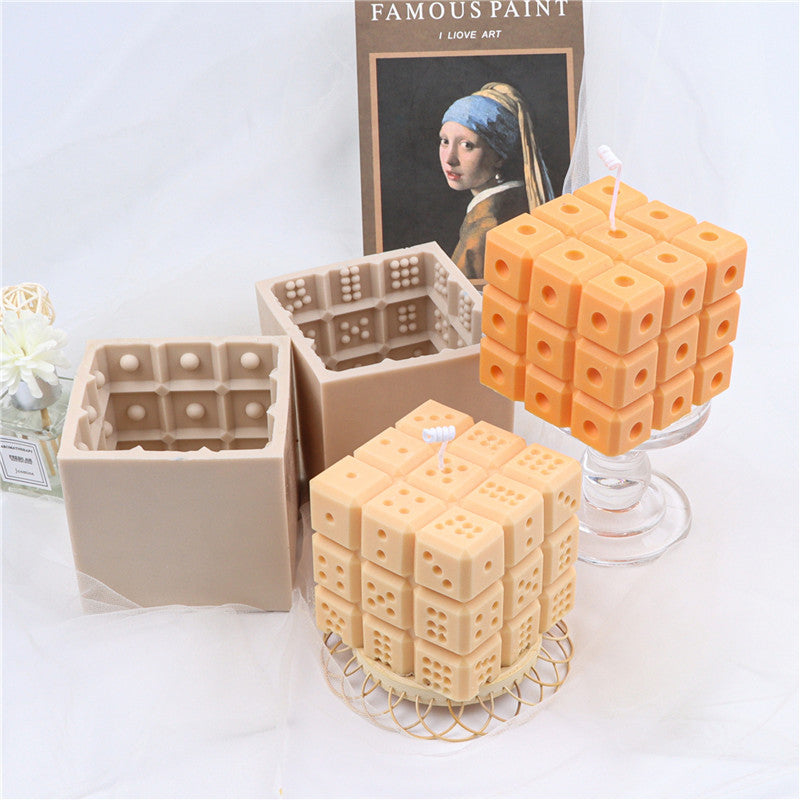 Square Dice Candle Mold Silicone for Handmade Aromatherapy Candles