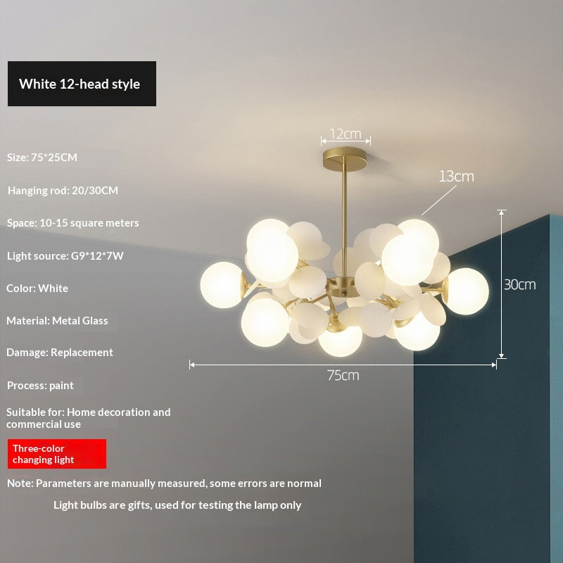 Creative Personalized Living Room Lamp with Adjustable Light Options - Cozy Bedroom Chandelier