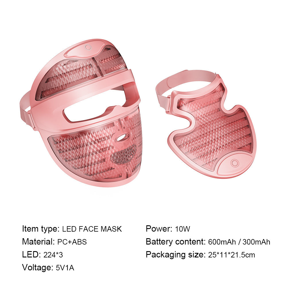 7-Color LED Facial Mask for Skin Brightening & Rejuvenation - Home Use