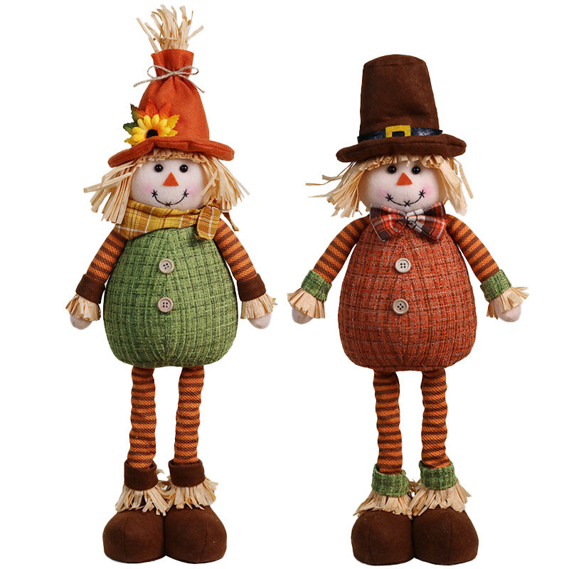 Thanksgiving Harvest Season Decorations Maple Leaf Sunflower Straw Hat Decor