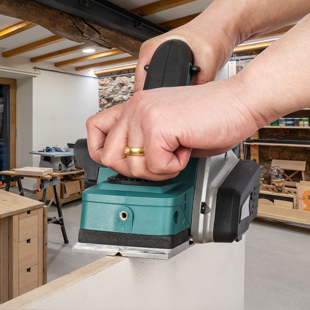 18V Brushless Cordless Planer 82mm Power Tool for Woodworking - Body Only