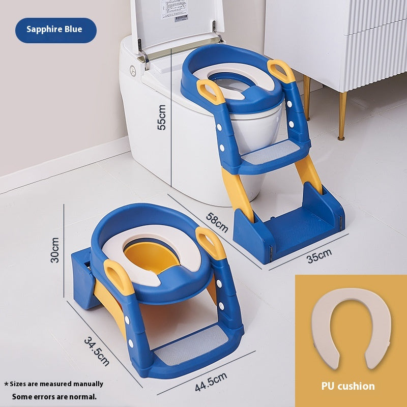 Two-in-One Baby Toilet Ladder with Stable Self-Contained Design - Multiple Colors