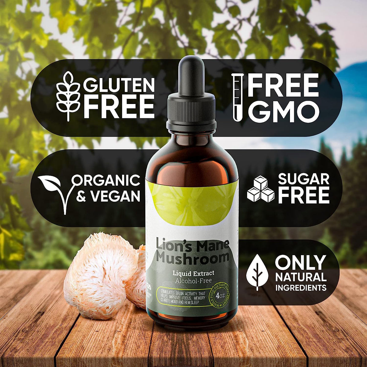 Lion Mane Mushroom Drops 60ml