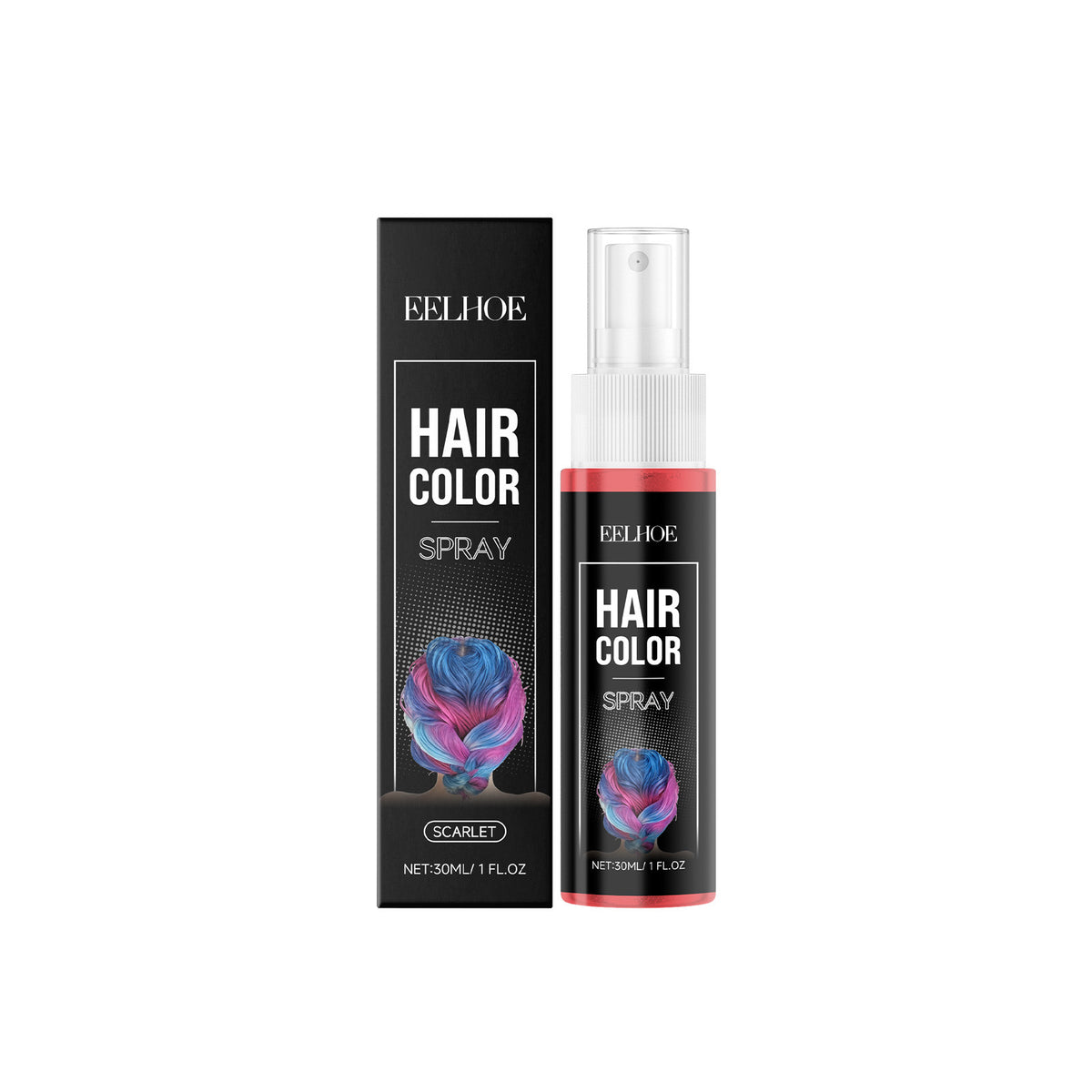 Bright Red Temporary Hair Spray 30ML - Long-Lasting Color & Moisturizing