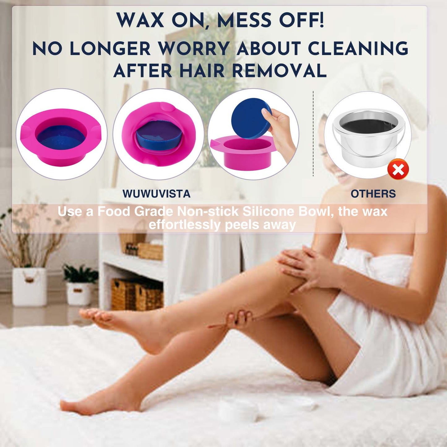 23-Piece At-Home Waxing Kit with Wax Warmer and Natural Hair Removal Beads