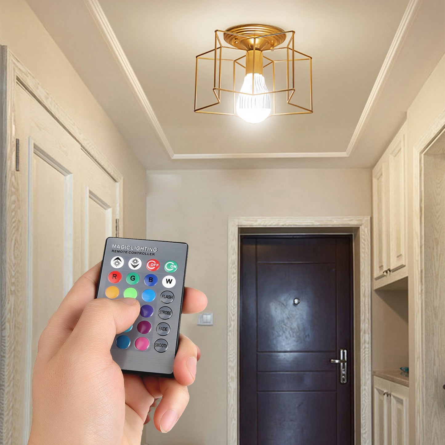 RGB LED Light Bulb E27 9W Color Change Mood Lighting with Remote Control