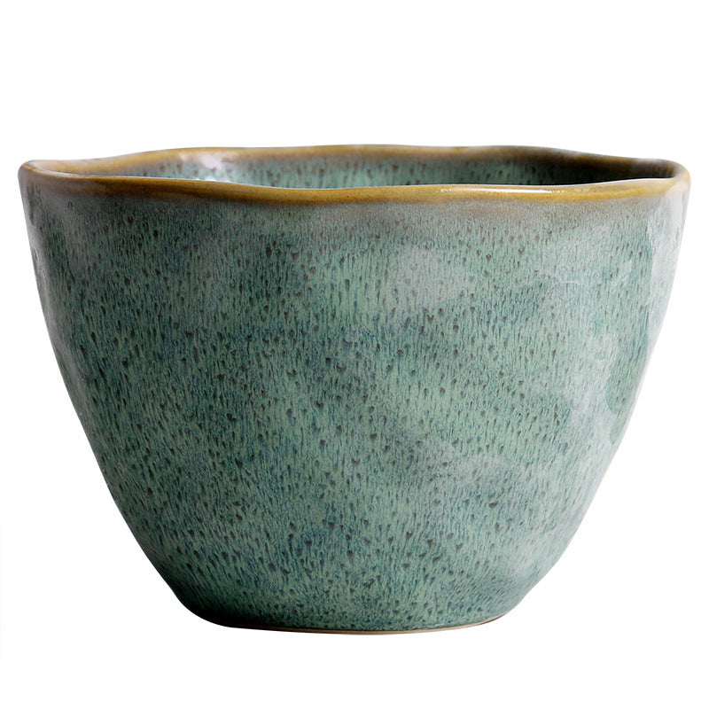 Vintage Hammered Ceramic Salad Bowl - 15cm Diameter, 900ml Capacity
